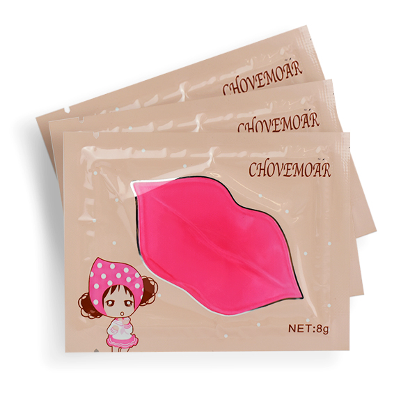 parches de colágeno para labios empaque rosado - Chovemoar