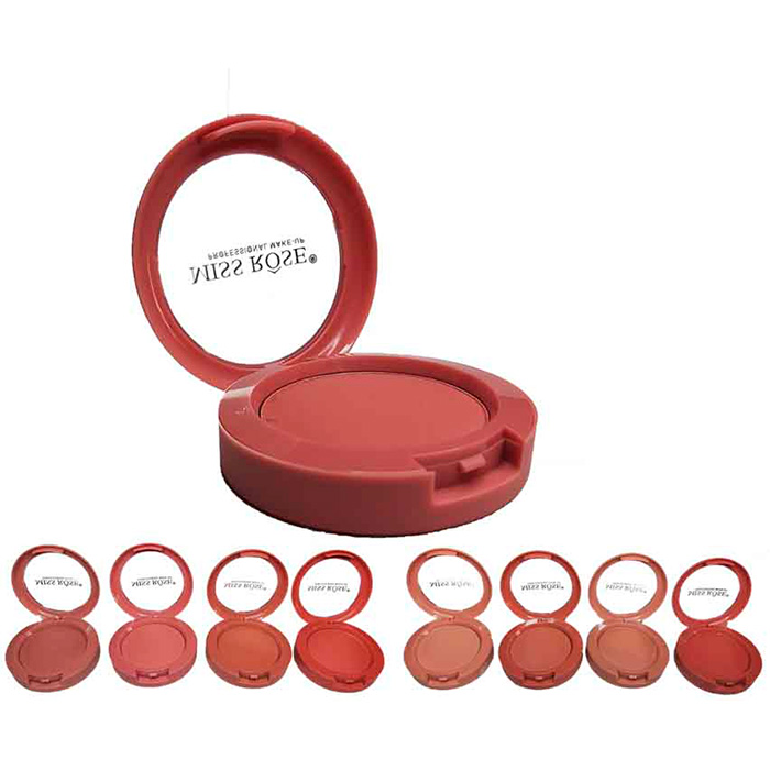 Rubores redondos pequeños empaque rosado﻿ - Miss Rose