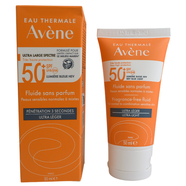 Protector sin fragancia de alta protección para damas FPS 50+ 50 ml Avéne