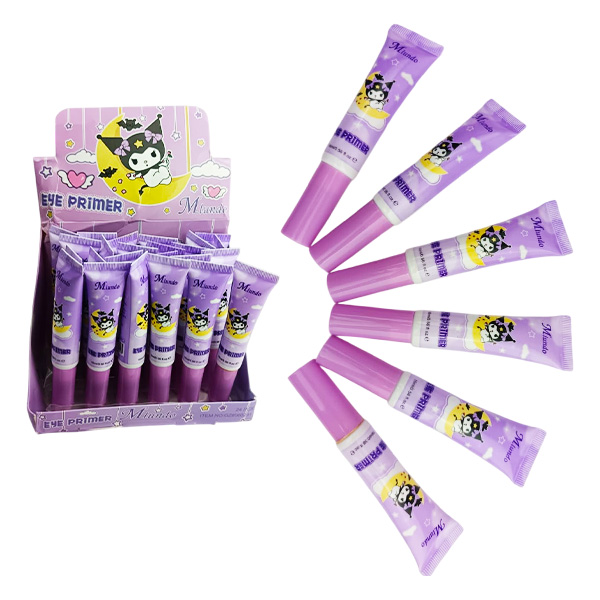 Pre-base para ojos en presentación de tubo con diseño de Kuromy de M´lundo