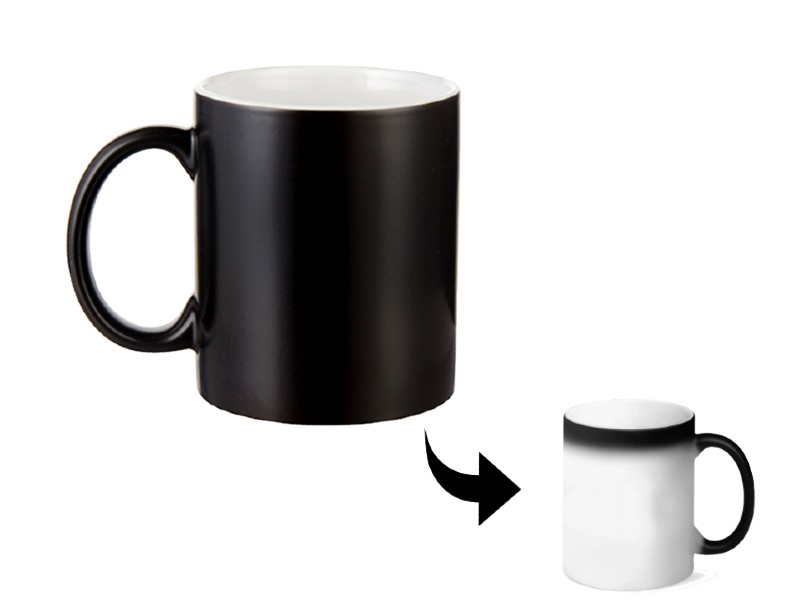 Taza Magica De Ceramica Negro A Blanco