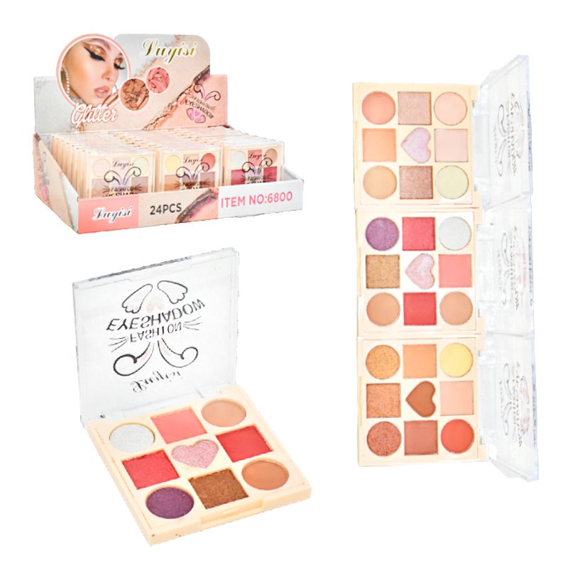 Paleta De Sombras Con Glitter Luyisi Fasion Color 9