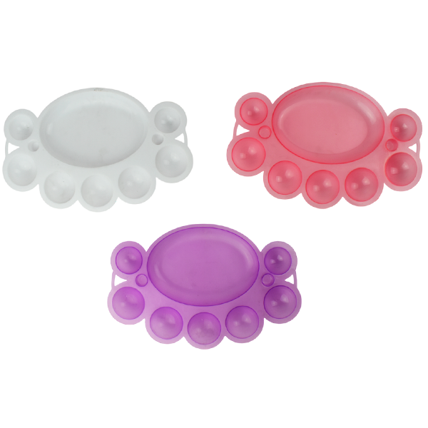 Paleta plastica para mezcla de maquillaje colores sutidos