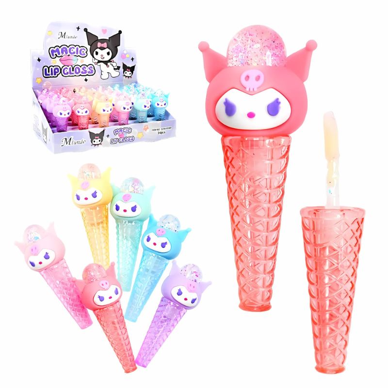Brillo labial presentación cono de helado Kuromi MIUNDO