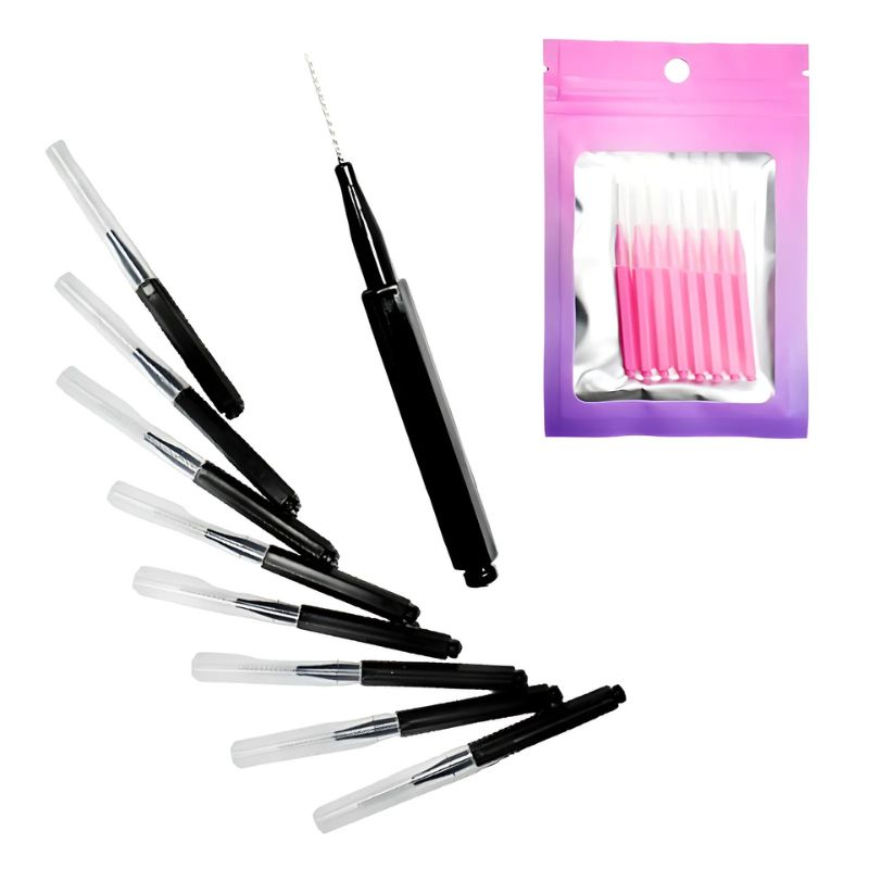 SET de 8 micro cepillos para cejas colores surtidos