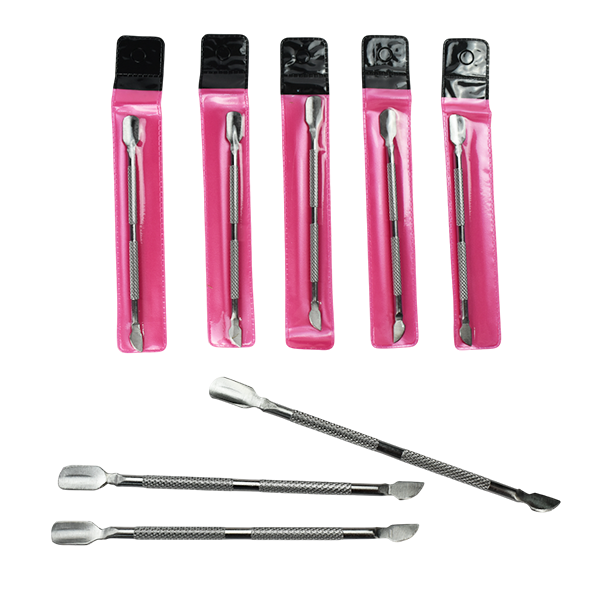 Empujador de Cutícula de 2 Puntas Empaque Rosado