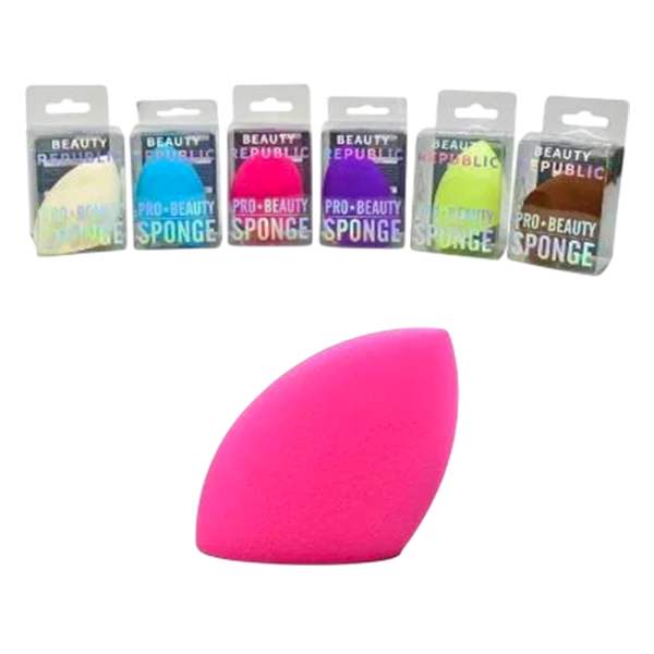 Esponja de huevito Beauty Republic con un lado plano