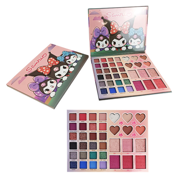 Paleta de sombra para ojos en presentación de Kuromy y sus amigas de 36 tonos Sairio