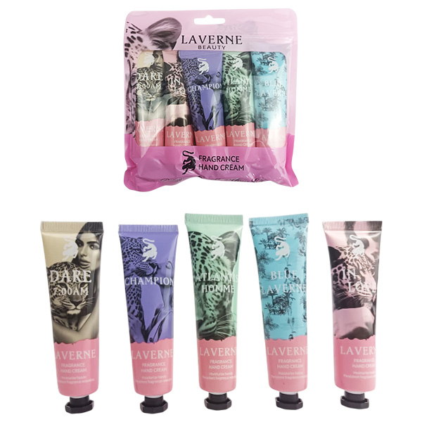 Crema para manos con fragancias variadas kit de 5 tubos de Lavane Beauty