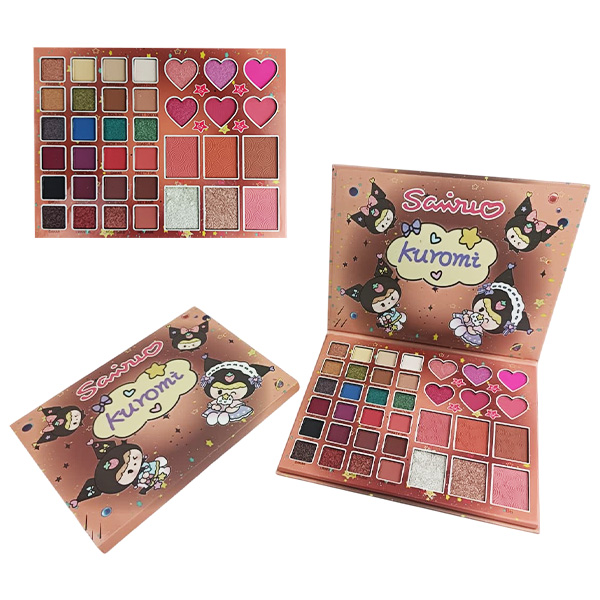 Paleta de sombra para ojos en presentación de muñeca Kuromy con globos de 36 tonos Sairio