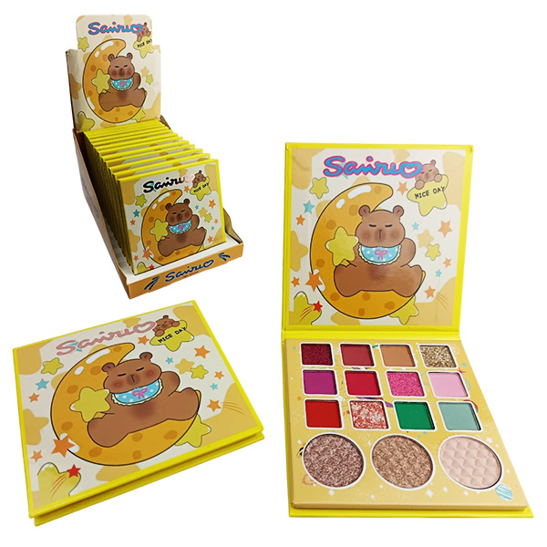Paleta de sombras de 15 colores con diseño de Capibara bebe Nice day de Sairio