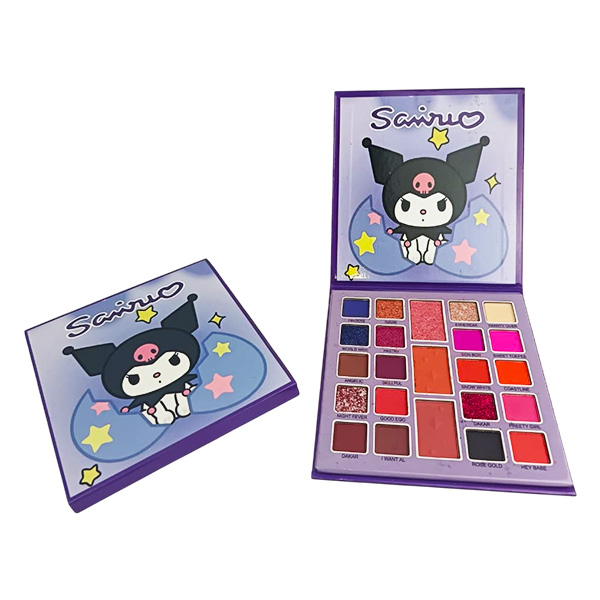 Sombra para ojos de 23 colores con presentación lila Kuromi estrellas de Sairio