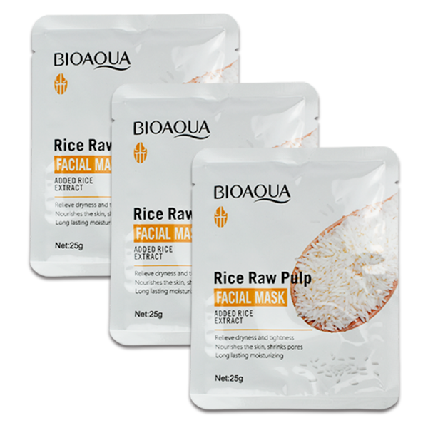 Mascarillas faciales Bioaqua de extracto de arroz 25g