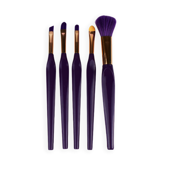 Set de 5 brochas con aplicadores de maquillaje