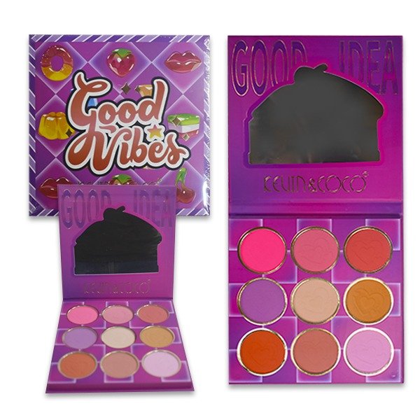 Paleta de Sombras de 9 Colores Good Vibes Kevin &amp; Coco
