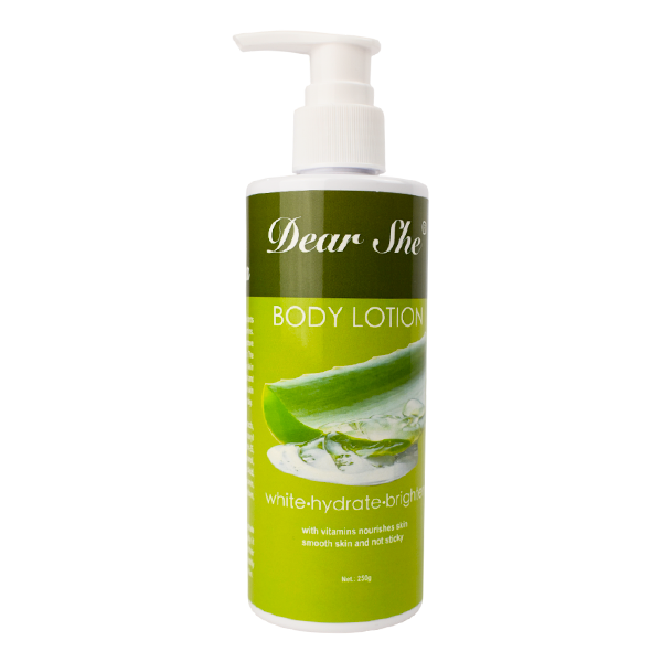Locion corporal de aloe vera DEAR SHE 250G.