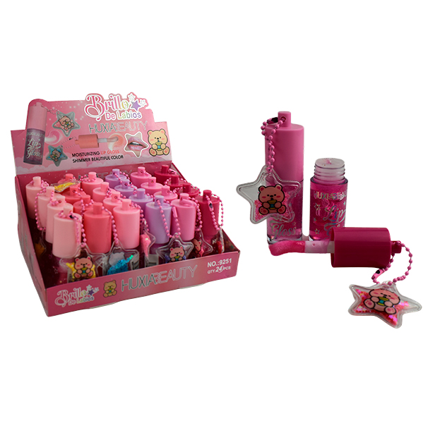 Brillo labial con llavero de estrella - HuxiaBeauty