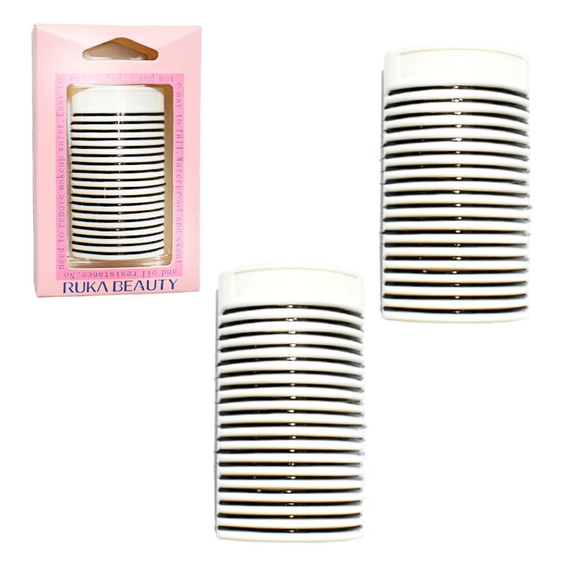 Set de 18 tiras de pegamento para pestañas RUKA BEAUTY caja rosada