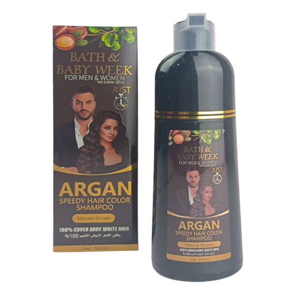 Shampoo con tinte con extracto de argan Bath & Baby Week