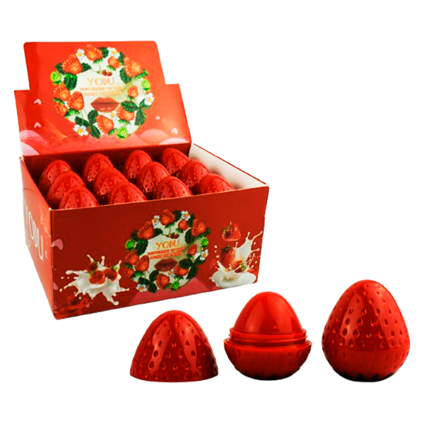 Bálsamos labiales en forma de fresa - YODU