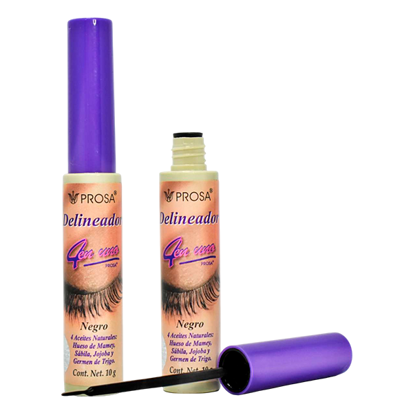 Delineador color negro con tapa morada prosa 10g