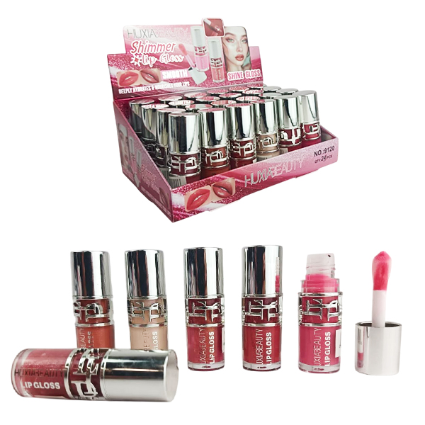 Brillo labial Shimmer Lip Gloss Smooth tonos variados con glitter de Huxia Beauty
