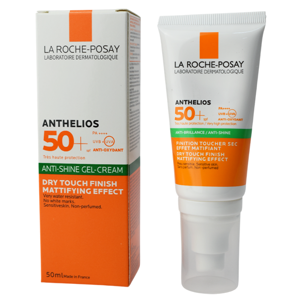 Protector solar matificante sin aroma para pieles sensibles ANTHELIOS La Roche Posay 50+SPF