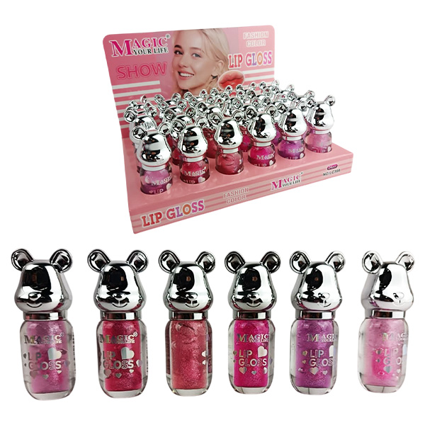 Brillo de labios Lip Gloss Fashion Color tonos surtidos presentación de Oso Magic Your Life