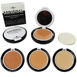 Polvo compacto Mineral tonos surtidos a prueba de agua ITALIA DELUXE CAJA NEGRA Y BLANCO