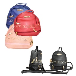 [2023052705509] Mini Mochila Con Perlas En Forma De Curvas Y Perla Al Centro