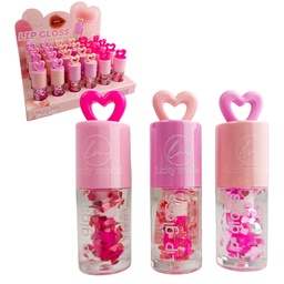 [6937118816473] Brillo labial Lips Gloss con presentación de corazones de Lucky Model