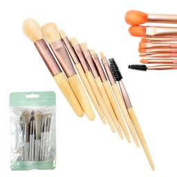 [51231205] Set de 8 Brochas con Empaque Color Aqua