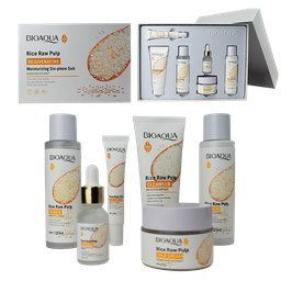 Kit Completo De Limpieza Facial De Arroz Bioaqua 6Pzas