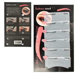 Molde para Cejas de 6 Distintos Estilos Deluxe Beauty
