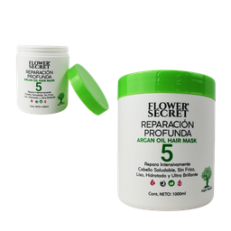 Mascarilla capilar reparacion profunda FLOWER SECRET TARRO BLANCO 1000ML.