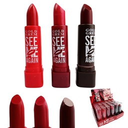 [202506240250] Labial See me again en 3 tonos de rojos de Gold Crem