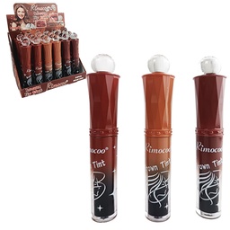 [6975975018807] Tinta para Labios tonos cafe en presentación de esfera diamante de Rimocoo