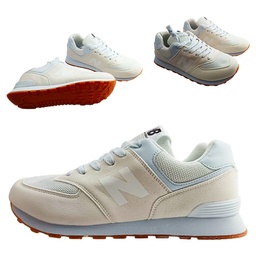 Tenis New Balance para unisex color crema detalles blancos tallas surtidas