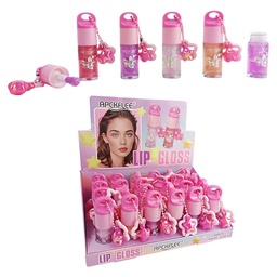 [6985425460049] Lip Gloss con llavero tonos surtidos con Gliter de Apckflee
