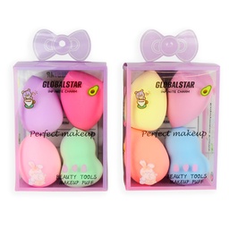 [6973578912430] Set de 4 esponjas para maquillaje - GlobalStar