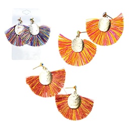 [108121E] Aretes con Diseño de Dije con hilos Sueltos Surtidos