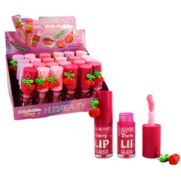 [6971605291626] Brillo labial con llavero de cereza - HuxiaBeauty