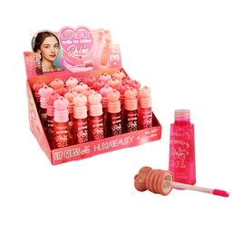 [6971605292777] Brillo labial con diseño de tapa de corazón - HuxiaBeauty