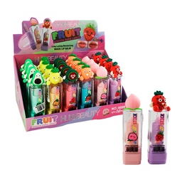 [6971605266990] Bálsamo labial mágico  con diseño de frutas - HuxiaBeauty