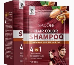 [6974784014086] Caja de 10 sombras de shampoo con tinte en tono rojiso - Sadoer